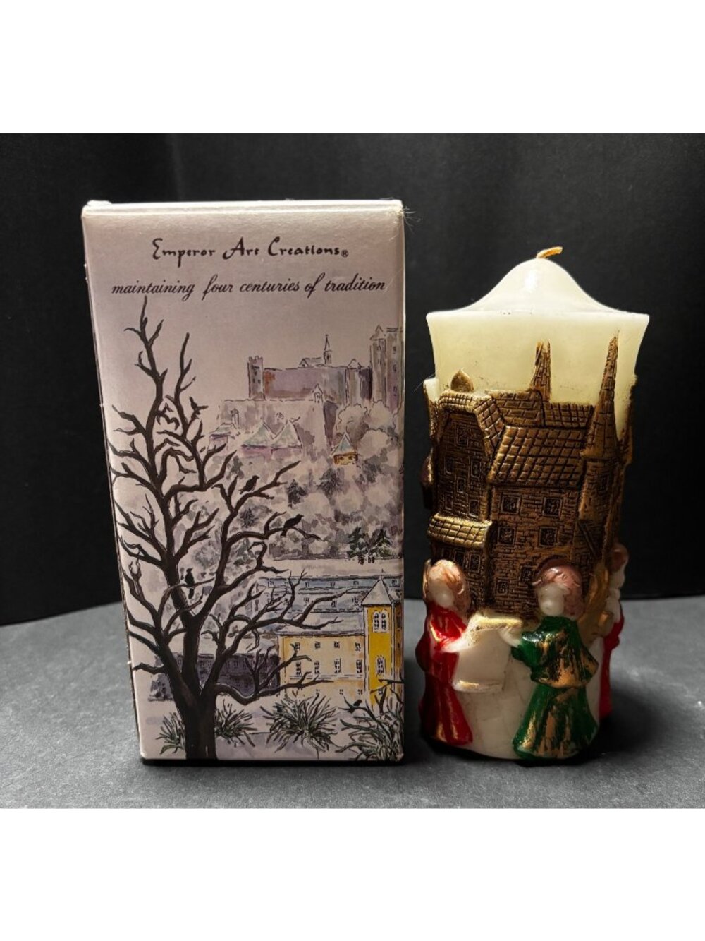 Emperor Art Creations Christmas Candle Vintage 1986 Handcrafted Japan Angel